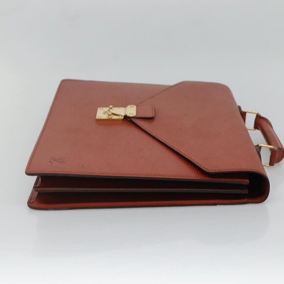 LOUIS VUITTON Epi Serviette Ambassador Business Bag Brown - Picture 4 of 15